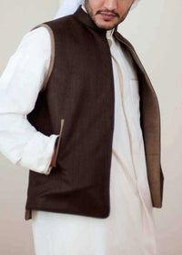 سديرية جوخ فاخر - مبطنة (لون زيتي ملكي)